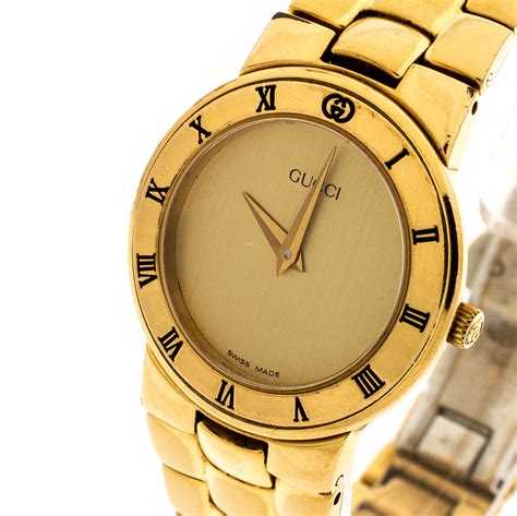 gucci gold watches ladies